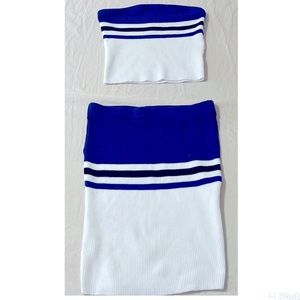 Two piece ribbed bodycon summer set